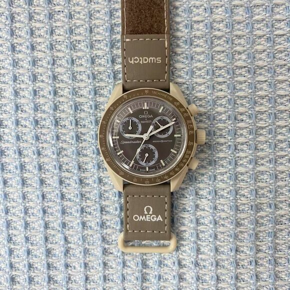 🔥Swatch x Omega Desert ChronographBioceramic Sand Dial